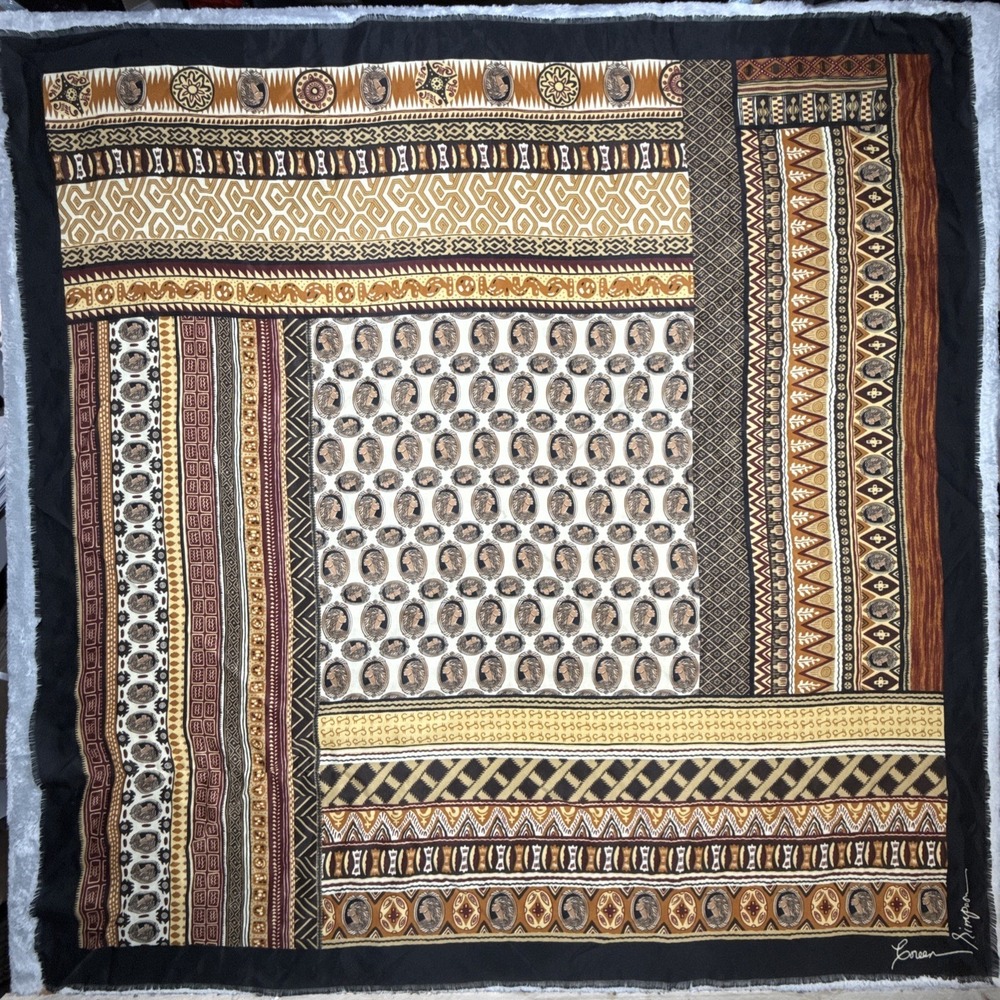 Coreen Simpson Cameo Scarf Regal Beauty Collection Shawl Wrap 46"